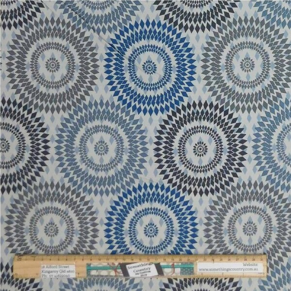 Quilting Patchwork Cotton Sewing Fabric Circular Bliss 1 Meter