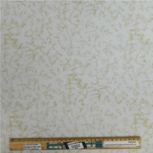 Quilting Patchwork Cotton Sewing Fabric Cream Gold Blotches 1 Meter