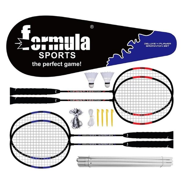 Formula Sports Badminton 4 Player Deluxe Set Family Outdoor Game