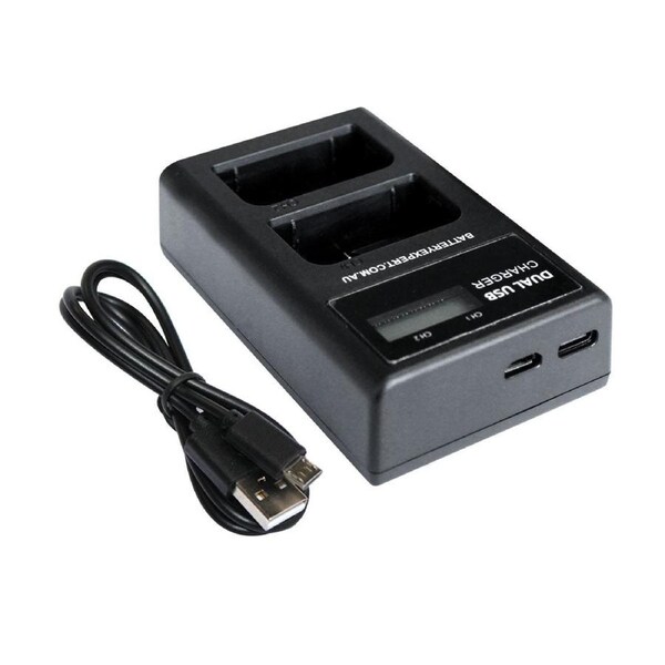 External USB Dual Battery Charger for Nikon Z50/Zfc/Z 50/Z fc EN-EL25 EN-EL25a Camera