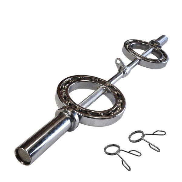 116cm Olympic Eye Rod Barbell Bar - 360° revolving handles - suit Olympic plates