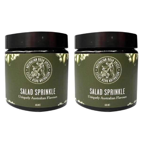 2x Australian Bush Spices Green Salad Sprinkle 60g Food Cooking/Seasoning