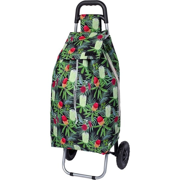 Sachi Sprint 45L Shopping Trolley Storage Grocery Cart Bag w/ Wheels Banksia
