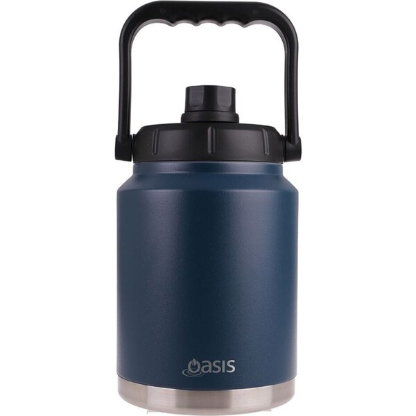 Oasis 2.1L Insulated Mini Jug Stainless Steel Water Bottle w/ Carry Handle Navy