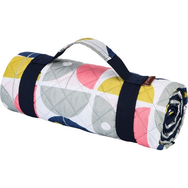 Sachi Reusable Picnic Rug 175x142cm Outdoor Blanket Mat w/ Handle Nordic Geo