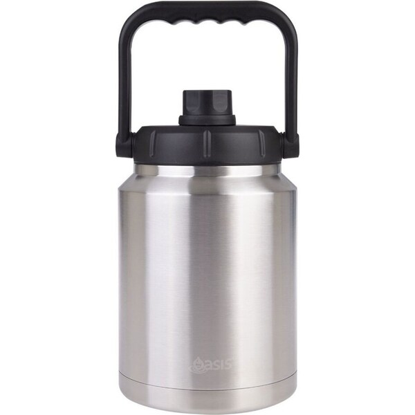 Oasis 2.1L Insulated Mini Jug Stainless Steel Water Bottle w/Carry Handle Silver
