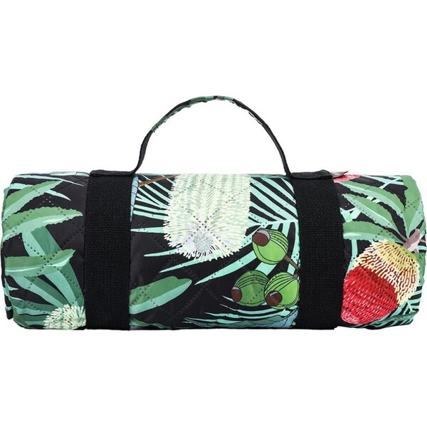 Sachi Reusable Picnic Rug 175x142cm Outdoor Blanket Mat w/ Carry Handle Banksia