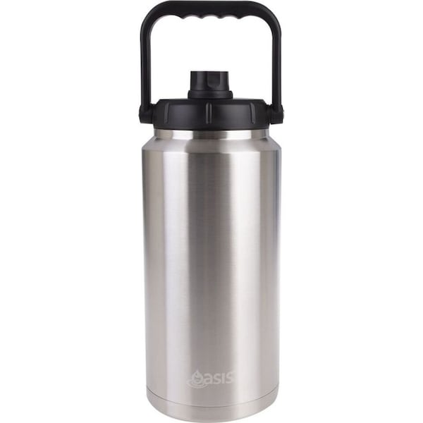 Oasis 3.8L Insulated Mini Jug Stainless Steel Water Bottle w/Carry Handle Silver