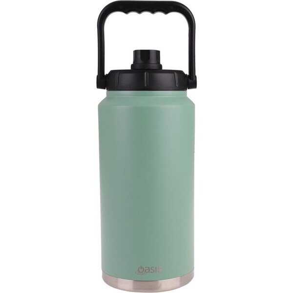 Oasis 3.8L Insulated Mini Jug Stainless Steel Bottle w/ Carry Handle Sage Green