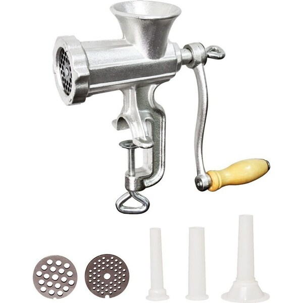 Appetito No. 8 Manual Cast Iron Food Meat Mincer/Grinder Sausage Maker Silver