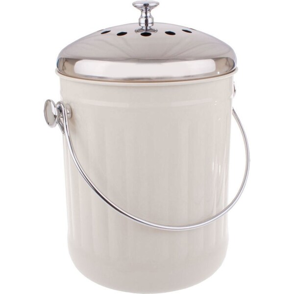 Appetito 4.5L Compost Food/Waste/Scrap/Trash Kitchen Veggie Canister/Bin White