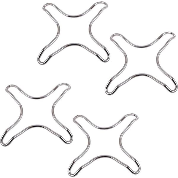 4x Appetito Kitchen Gas Trivet Stove Top Ring Reducer Pot Stand Chrome Plated