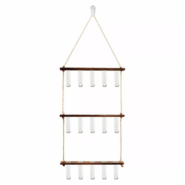 3 tier wall hanging planter with 15 test tube stand
