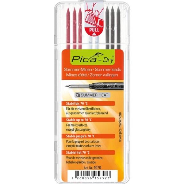 Pica Marker 4070 - Dry Marker Summer Heat 70°C Refills Assorted 10 Pack