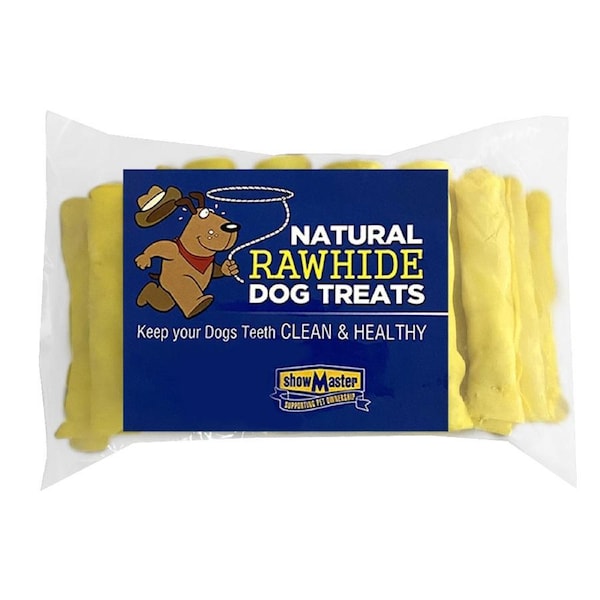 20pc Natural Rawhide Dog/Pet Dental Treats/Chews/Twist/Reward Small Meaty Roll