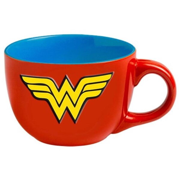 Wonder Woman Logo Soup Oversized Ceramic Coffee Mug Cup