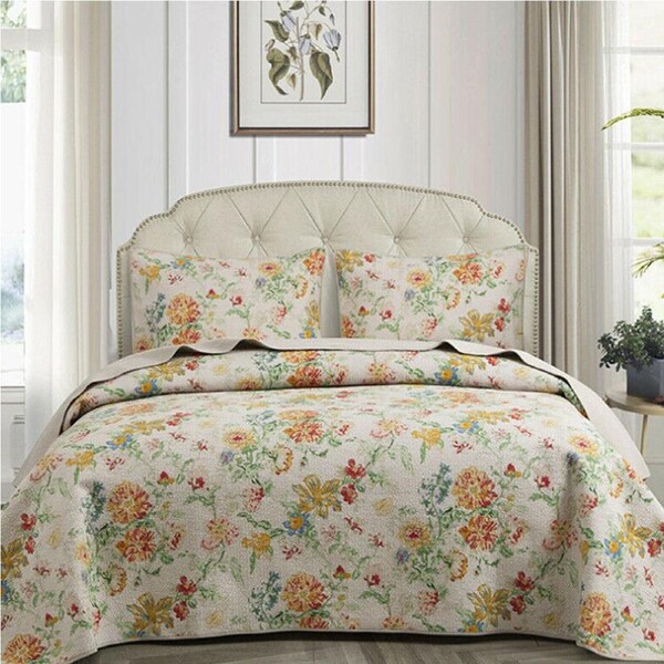 100% Cotton Lightly Quilted Coverlet Set Merlin Queen 230 x 250 cm