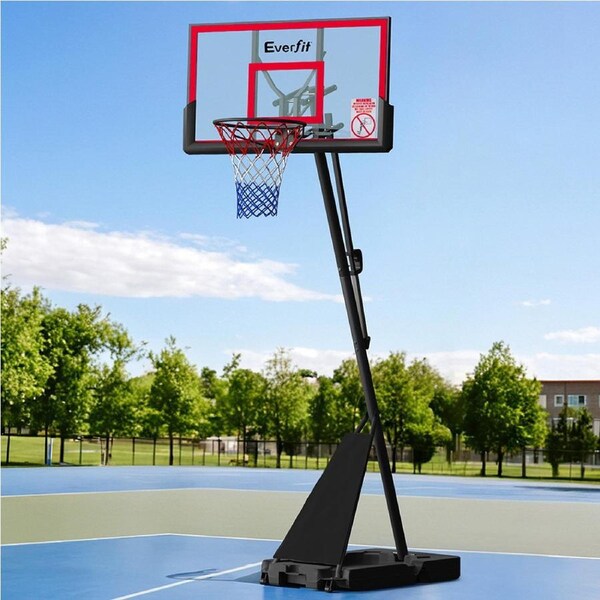 Everfit 3.05M Basketball Hoop Stand System Adjustable Height Portable Red Pro