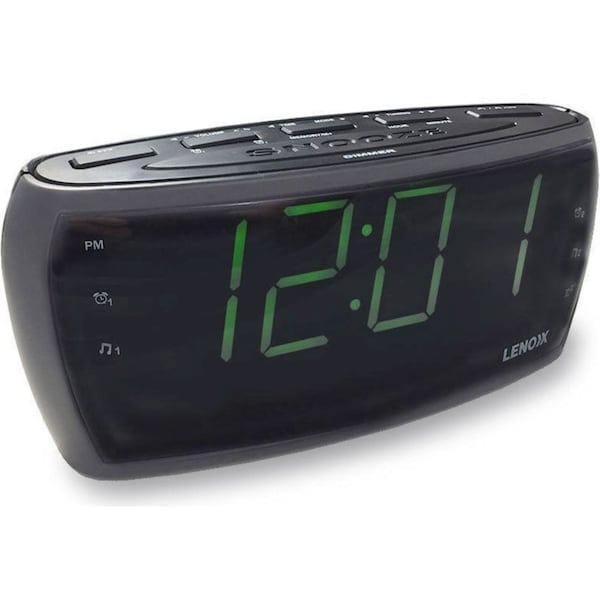 CR85 Alarm Clock Radio Digital LED AM FM/Aux In/Large Big Numbers Sight Impaired