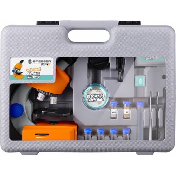 Bresser Junior 40x-640x Science Lab Transmission Microscope w/ Transport Box 3y+