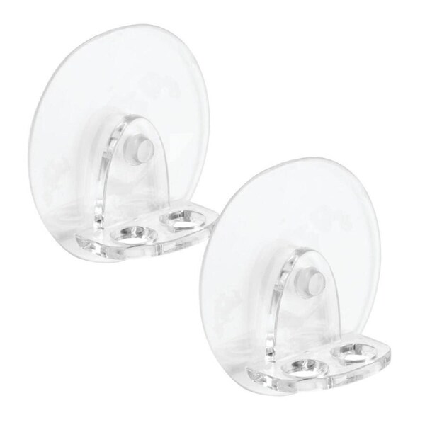 2x iDesign Classic 4.5cm Suction Toothbrush Holder Hanging Organiser Storage CLR