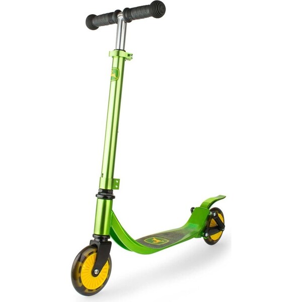 John Deere Adjustable Kick/Push Scooter Ride On w/ Light Up Wheels Kids 5y+