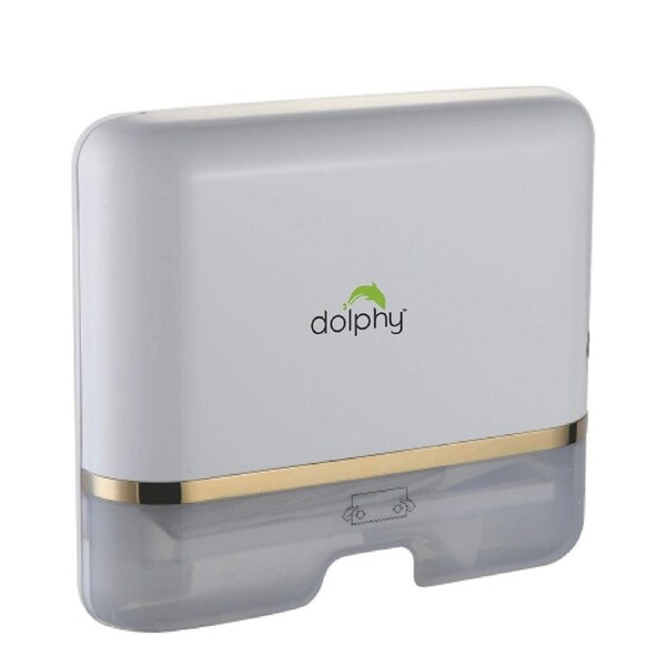 Multifold Paper Towel Dispenser - White & Gold