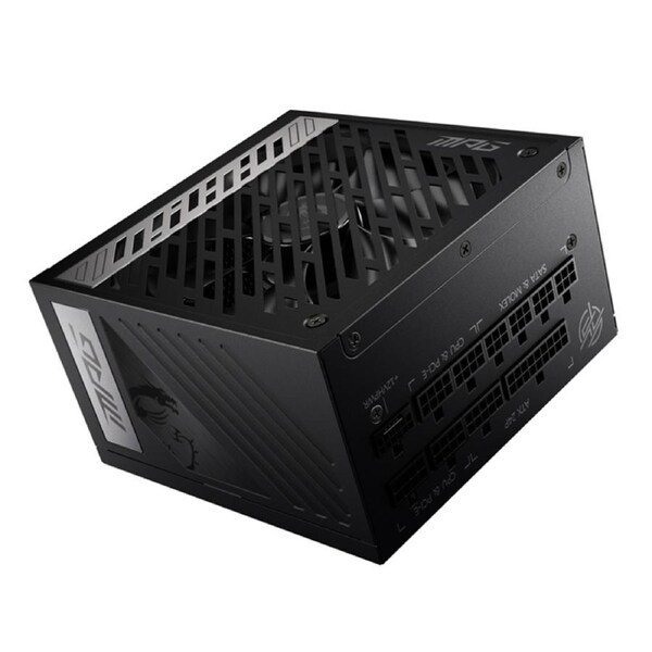 MSI MPG A1000G PCIE5 1000W ATX Power Supply Unit, 80 PLUS Gold, Fully modular flat cables, 0 RPM Mode, Active PFC design