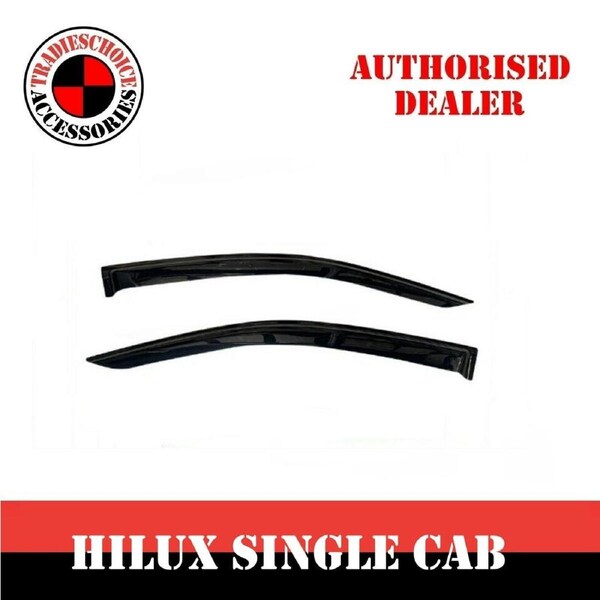 Premium Weathershields Weather Shield for Hilux Single Extra Cab 15-24 2pcs Flat Mirror