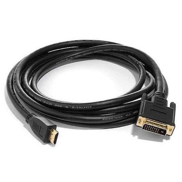 8ware 3m HDMI to DVI-D Adapter Converter Cable Male to Male 30AWG Gold Plated [RC-HDMIDVI-3]