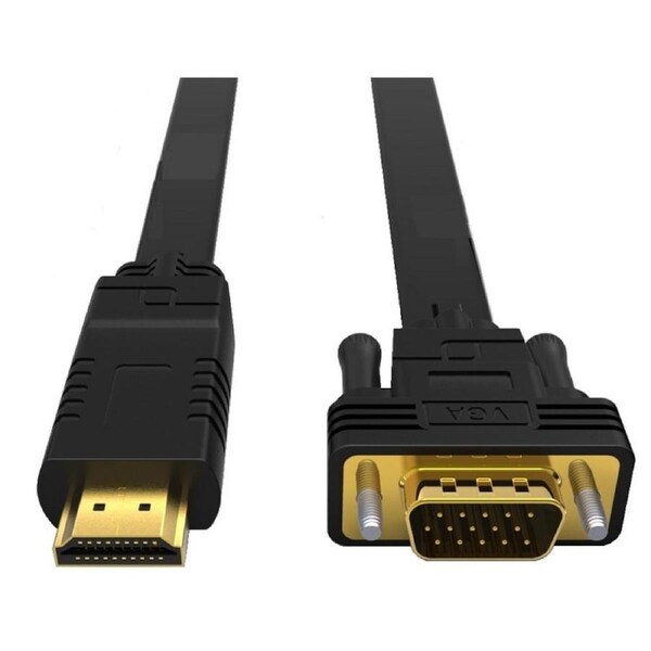 8ware 2m HDMI to VGA Converter Cable Male to Male up to full HD 1080p - Black [RC-HDMIVGA-2]