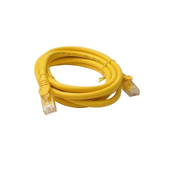 8Ware 2m Yellow Premium Snagless CAT6A Ethernet Cable, Speed up to 10Gbps [PL6A-2YEL]