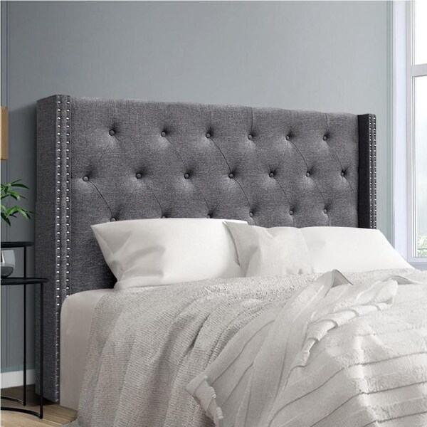 Artiss Bed Head Headboard Bed Frame Queen King Luca Luca-Queen-Grey Fabric