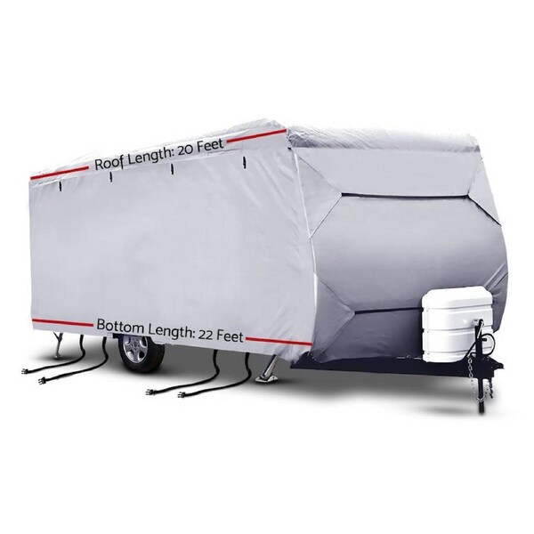 Weisshorn Caravan Cover Heavy Duty 14-24ft 4 Layer Campervan UV 5 Sizes Bag 16-18FT