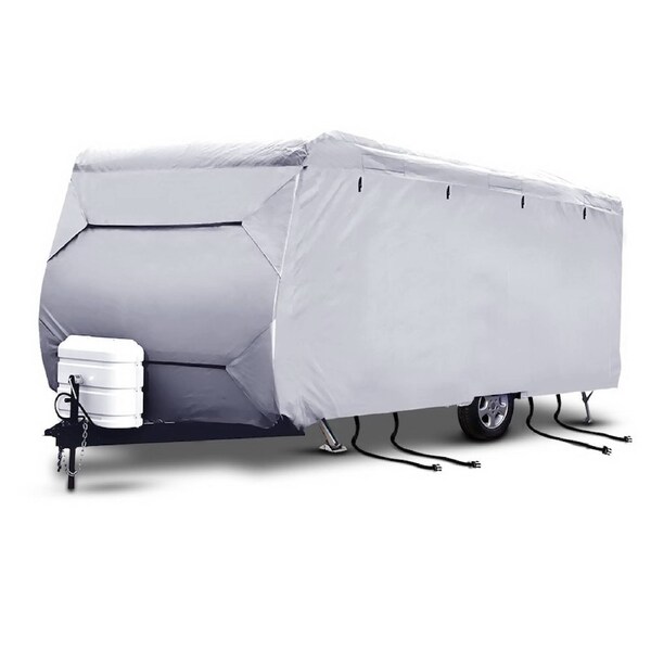 Weisshorn Caravan Cover Heavy Duty 14-24ft 4 Layer Campervan UV 5 Sizes Bag 18-20FT