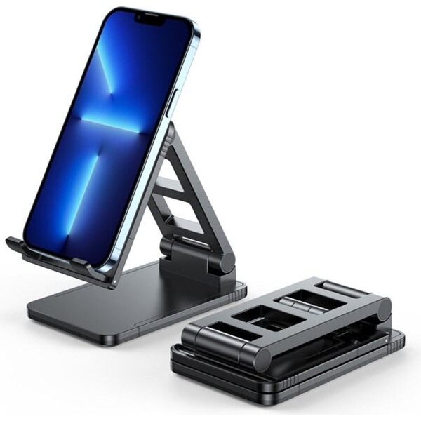 Catzon Fully Foldable Desktop Phone Stand Adjustable Holder-Black