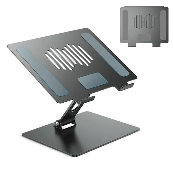 Catzon Portable Laptop Stand Adjustable Height Compatible with MacBook Air Pro HP Laptops-Dark Grey