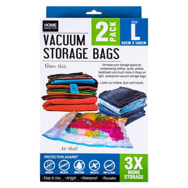 Re-Usable Vacuum Sealer Storage Bag Home Master? Large Space Saver L size