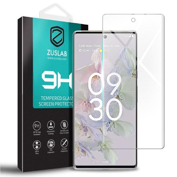 ZUSLAB Pixel 7 Pro Tempered Glass Screen Protector Film Case Friendly 9H Hardness for Google (2022) - Clear