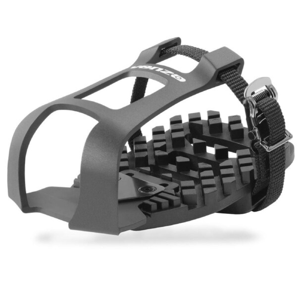 VENZO Bike Bicycle Toe Clips Cage Indoor Exercise Spin Bike Pedal Adapters - Compatible With Peloton Bike Pedal Look Delta Pedals