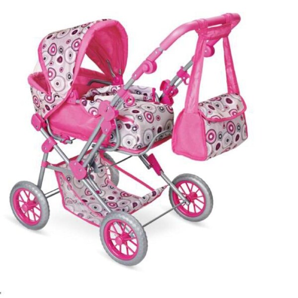 Aussie Baby Classic Supreme Pink Circle Doll Pram