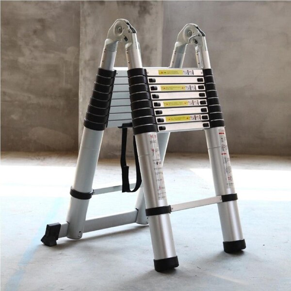 5m Telescopic Aluminum Multipurpose Ladder Extension Alloy Step (2.5M + 2.5 M)