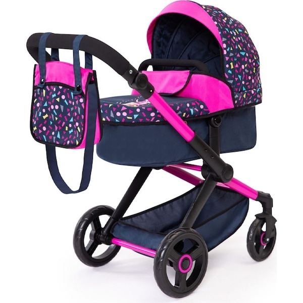 Bayer Xeo Compact Adjustable Doll Pram/Stroller Confetti Kids/Childrens Toy 3y+