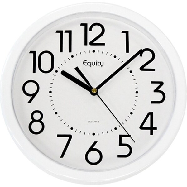 Equity 25cm Kitchen/Home/Office Round Hanging Wall Clock White Quartz Analog