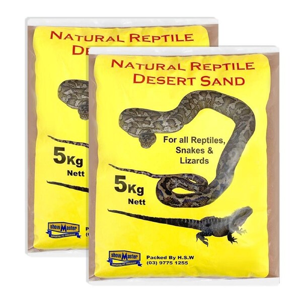 2x 5kg Showmaster Central Aust Natural Pet Reptile/Snake/Lizard Desert Tank Sand