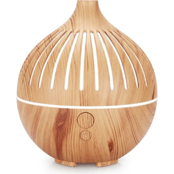 Essential Oil USB Aroma Diffuser - 180ml LED Light Wood Mist Humidifier
