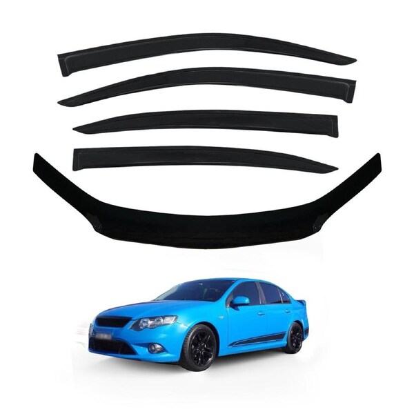 Luxury Weather Shields + Bonnet Protector for Ford Falcon FG 2008-2014