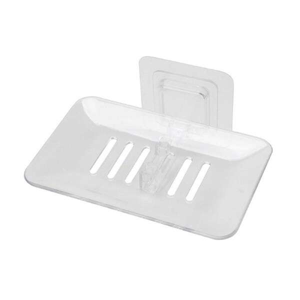 Bathroom Suction Case Container Organizer Soap Plate Storage - 2pcs