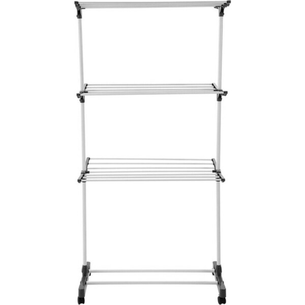 Laundry Clothes Garment Rack Airer Dryer With Wheels - 3 Tiers