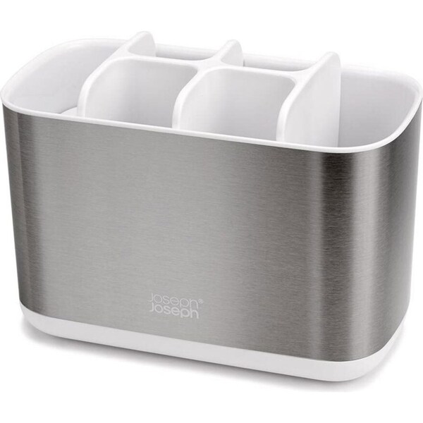 Joseph Joseph EasyStore Steel Toothbrush Caddy/Holder Bathroom Organiser Large